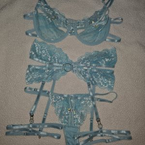 blue lingerie