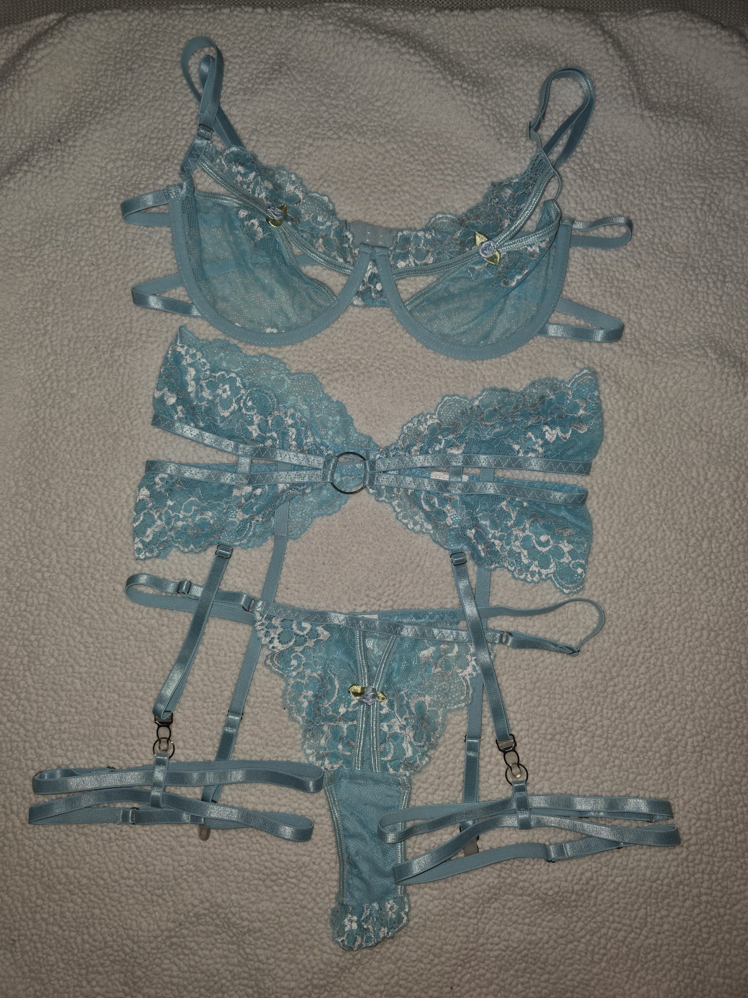 blue lingerie